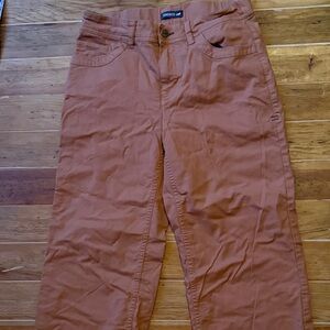 Peach/brown Earthworks wide leg pants.